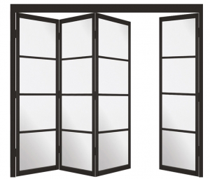 Roomfold Soho Black Primed Internal Folding Sliding Doors